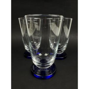 Murano, Set Of 3 Large Footed Goblets