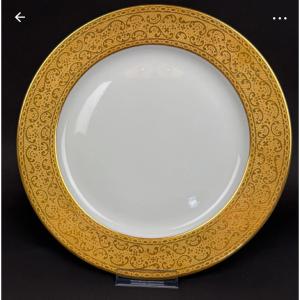 Limoges Porcelain Dinner Plate – Old Abbey No. 2