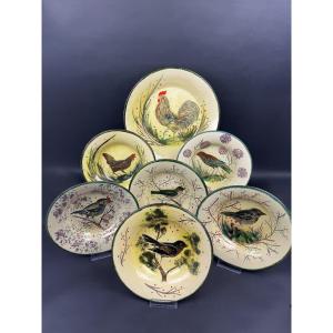 Eusebio Costa Diaz Dinner Service – Catalan Earthenware With Bird Decoration – Circa 1950
