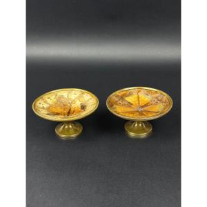 Pair Of Cups, Napoleon III Ring Sizes – Butterfly Wings, Brass Setting