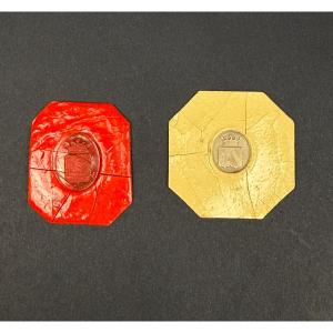 Two Wax Seals Or Stamps To Identify