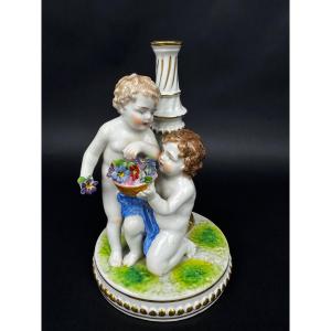 Lamp Base, Dresden Porcelain, Ludwigsburg
