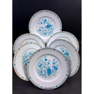 Set Of 6 Haviland Limoges Nankin Model Dinner Plates