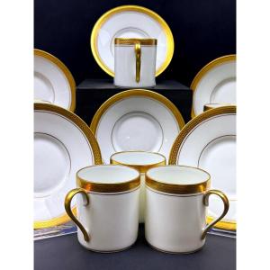Set Of 6 Coffee Cups From The Old Royal Factory Of Limoges