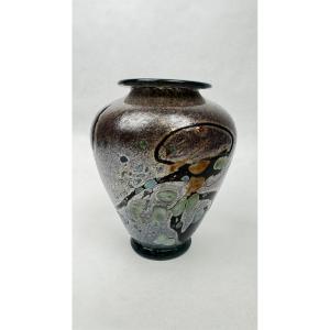 Art Glass Vase Signed René Pierini – French Studio Glass, 1985 2366.002