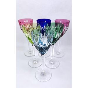 Set Of 6 Roemers Crystal Glasses From Saint-louis, Monaco Model 2367.014