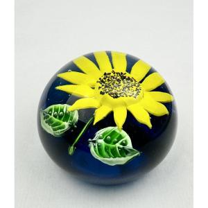 Sulphur, Paperweight Decorated With Sunflowers On A Blue Background 2367,021