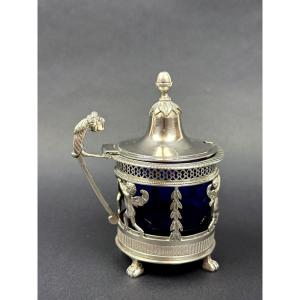 Mustard Pot In Silver 1st Rooster