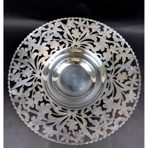 Art Nouveau Silver-plated Fruit Bowl And Compotier
