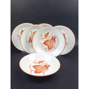 Haviland, Sou-tcheou Model Suite Of 6 Soup Plates
