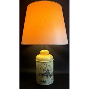 M Vanni Firenze , Italian Ceramic Lamp With Orientalist Decor