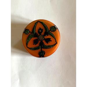 Small Art Deco Box In Glass Paste, Signed Canay 