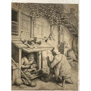 Etching By Adrian Van Ostade 1671