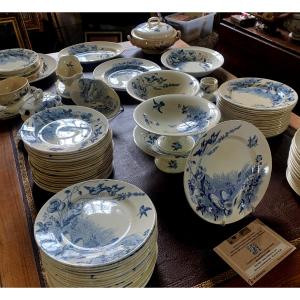 103 Pieces Blue Bird Service, Jules Vieillard Bordeaux