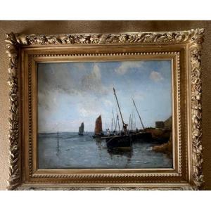 Oil On Panel By Gustave Edouard Le Sénéchal De Kerdreoret 1889