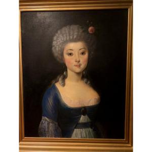 Portrait Of A Young Woman By  Louis Eugène Signol, 1860