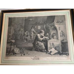 18th-century Engraving: The Chemist