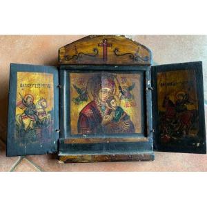 Triptych Icon, Greece, Early 19th Century