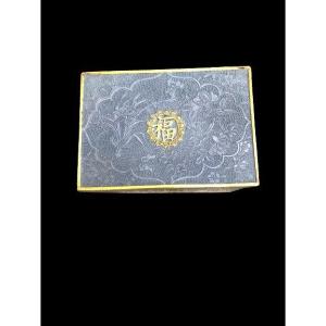 Old Tea Box In Pewter China Late Nineteenth