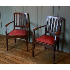 Riemerschmid. Pair Of Jugendstil Armchairs