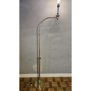 Brass Arched Arm Telescopic Reading Light