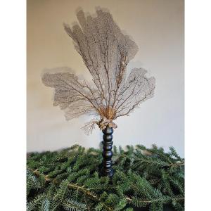 Large Gorgon On Turned Wood Stand