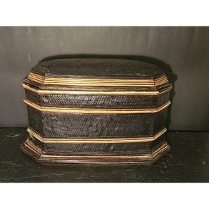 Large Flat Woven Wicker Box