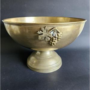 Champagne Cooler Or Champagne Bowl In Gilded Brass "champagne Boizel"