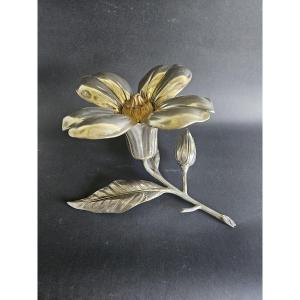 Large Metal Flower With Removable Petals Serving As An Ashtray, 1960s