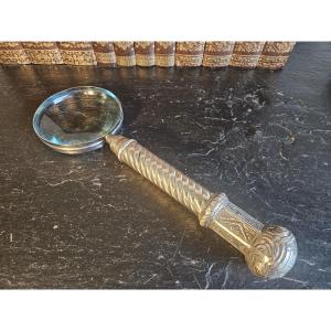 Silver-plated Metal Magnifying Glass