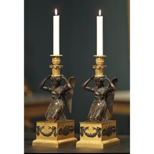  Candelabra In Guilded Bronze