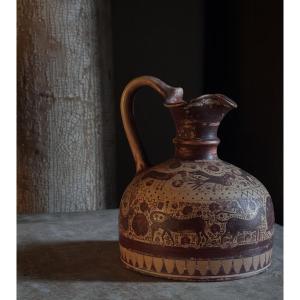Oinochoe Vase Terracotta Corinthian Type 20th Century Reproduction