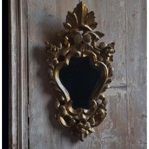 Baroque Mirror Gilded Wood Italy Late 19th Century