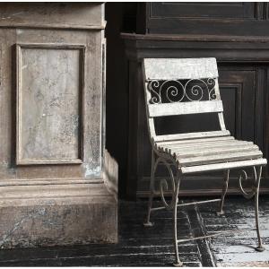 19th Century Wrought Metal And Wood Garden Chair
