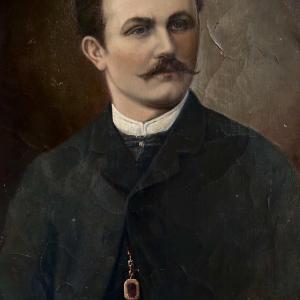 Portrait Of An Elegant Man, Oil On Canvas, Late 19th Century, Signed