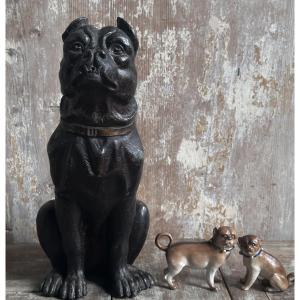 Boston Terrier In Spelter, Late 19th Century