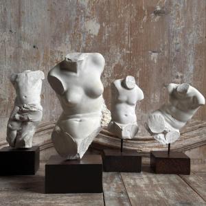 Set Of 4 Plaster Cast Studies Of Academic Bustes 19th Century
