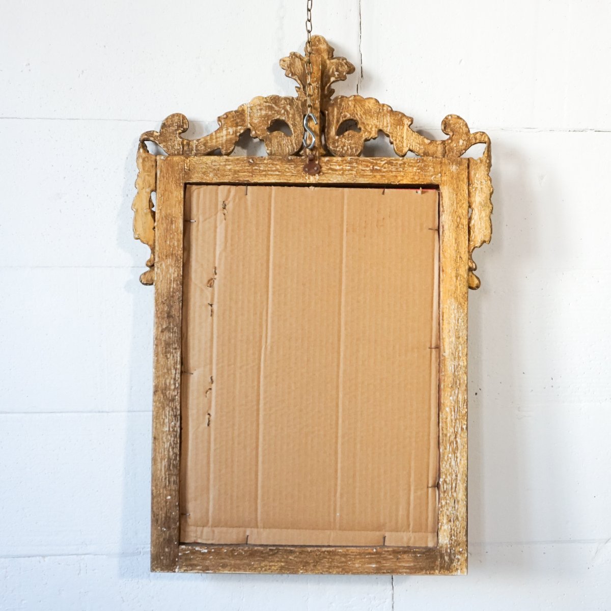 Specchio fiorentino dorato in legno intagliato – Fine XIX secolo, stile barocco-photo-2