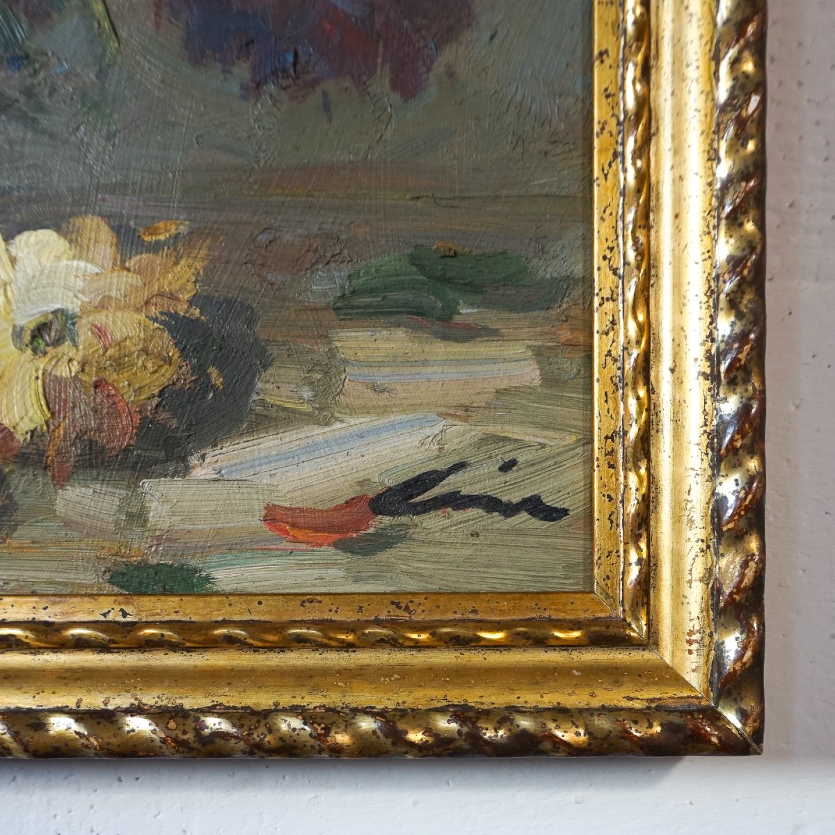 Natura Morta con Fiori – Olio su Tela di Alfredo Cini (1887–1970)-photo-1