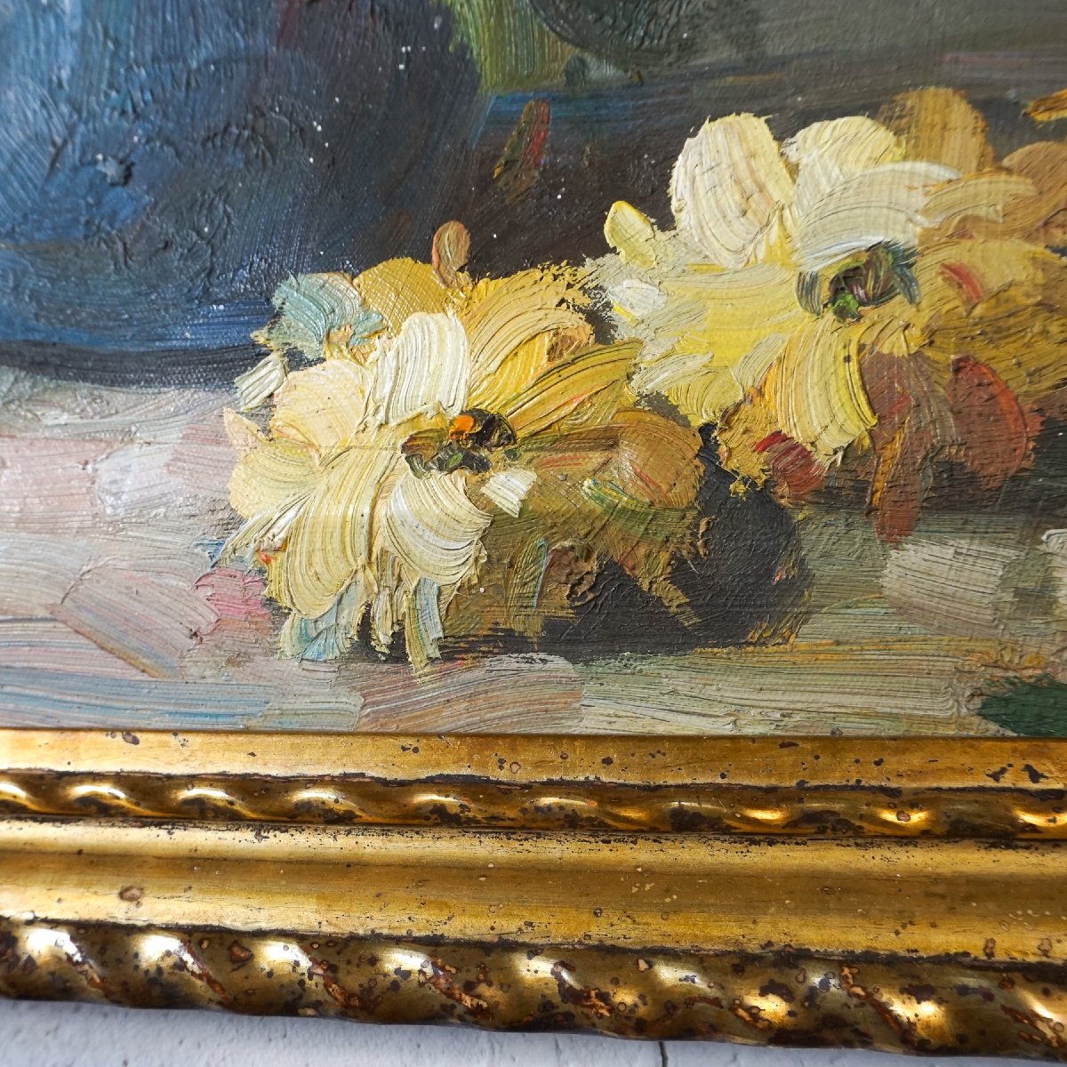 Natura Morta con Fiori – Olio su Tela di Alfredo Cini (1887–1970)-photo-4