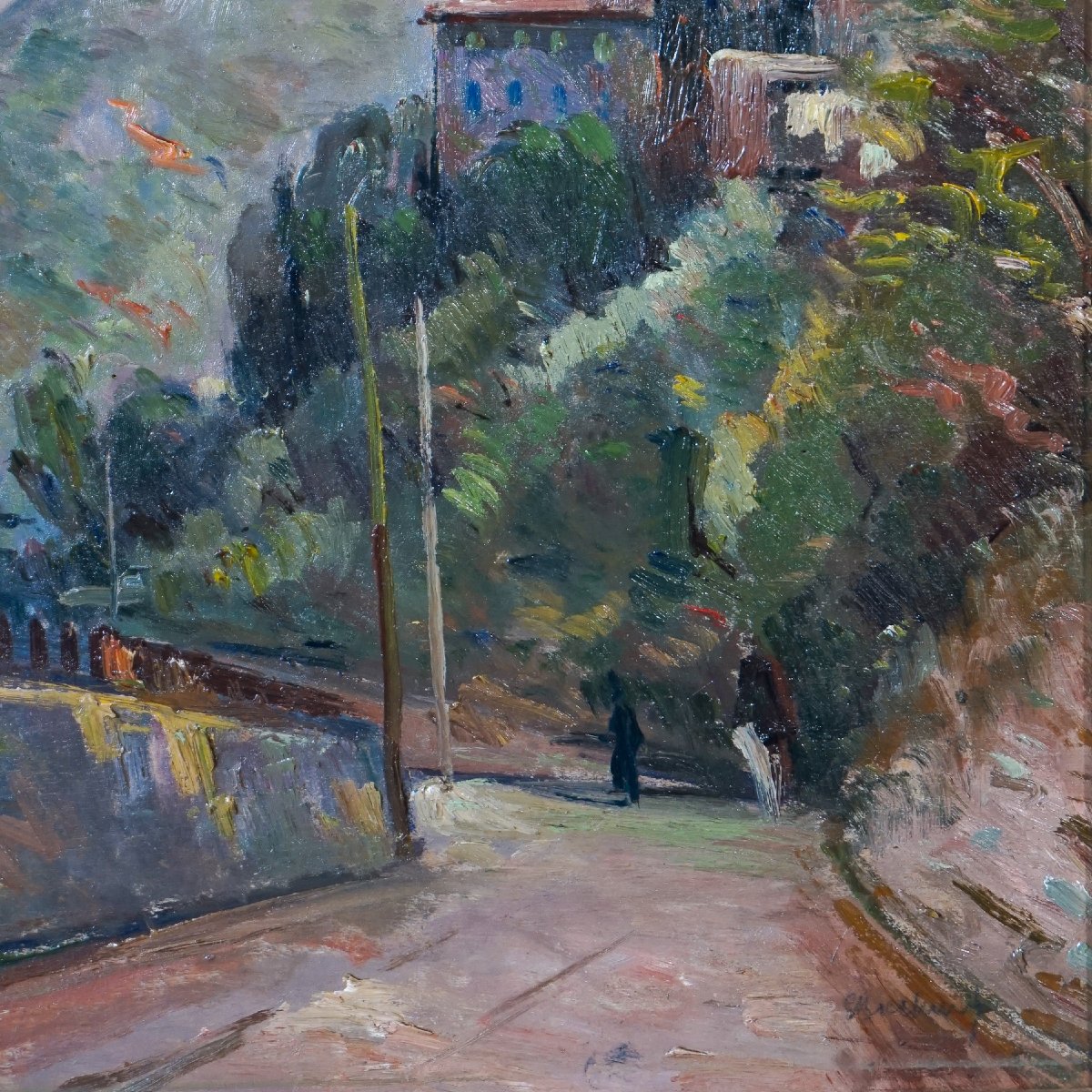 Quadro Doppio a Olio – Ettore Bocchini (1899–1970) – Paesaggi delle Colline Tosco-Romagnole-photo-3