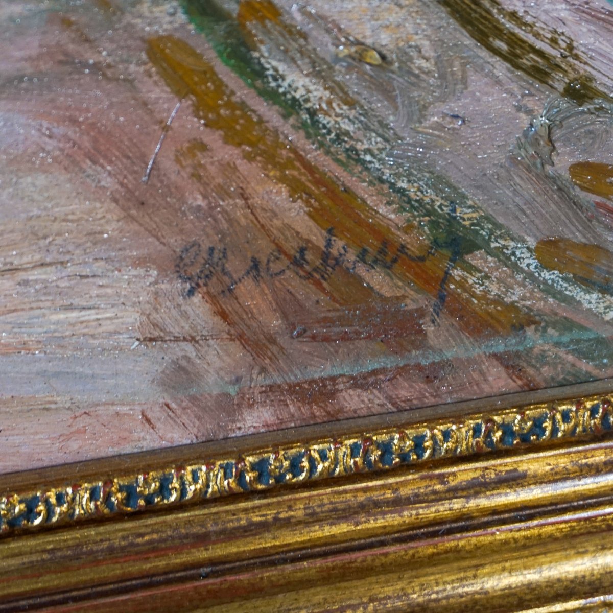 Quadro Doppio a Olio – Ettore Bocchini (1899–1970) – Paesaggi delle Colline Tosco-Romagnole-photo-4