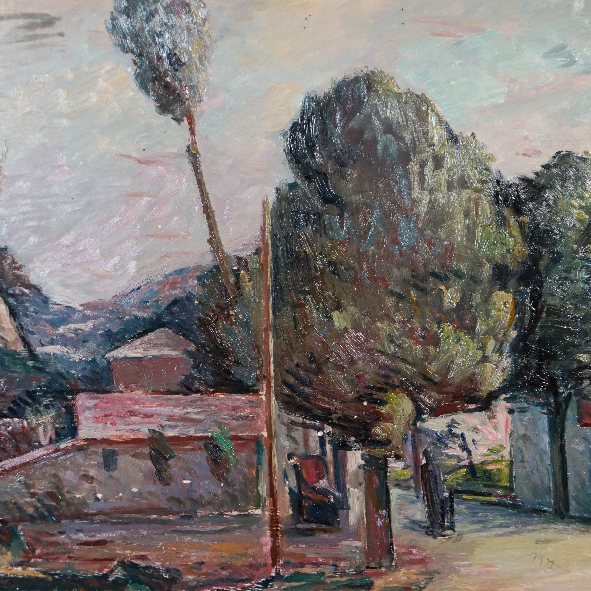 Quadro Doppio a Olio – Ettore Bocchini (1899–1970) – Paesaggi delle Colline Tosco-Romagnole-photo-2
