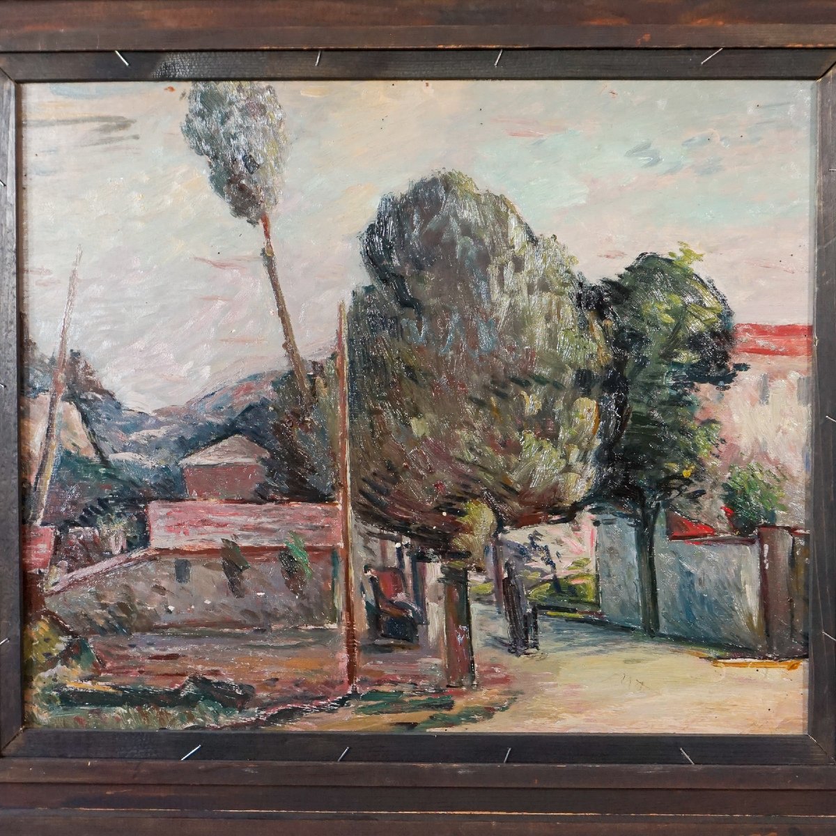 Quadro Doppio a Olio – Ettore Bocchini (1899–1970) – Paesaggi delle Colline Tosco-Romagnole-photo-3