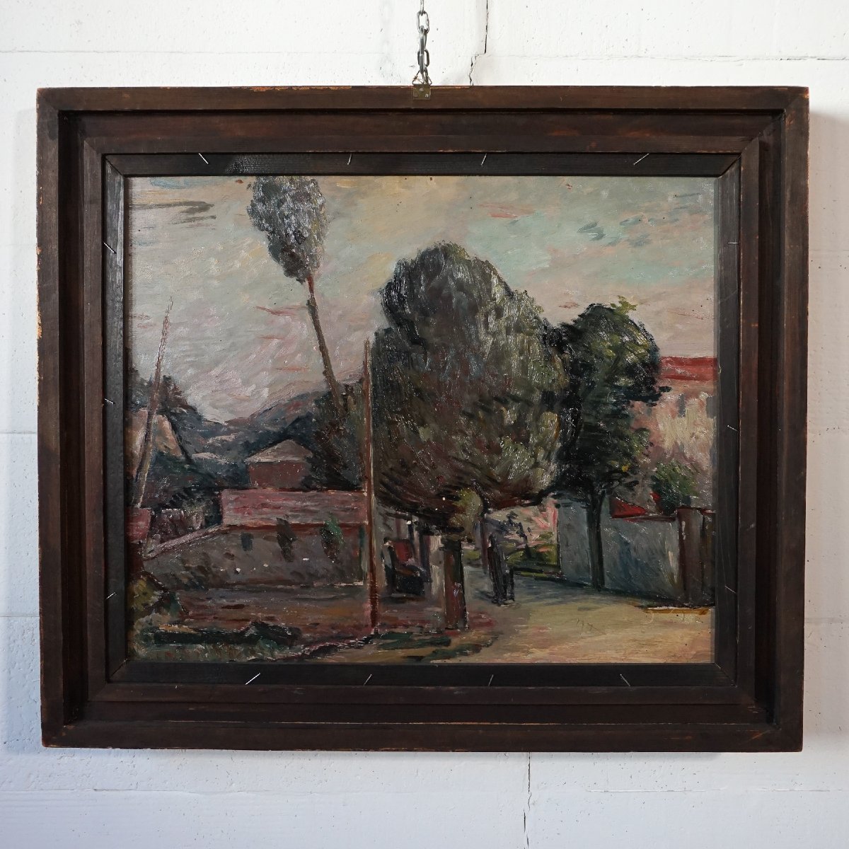 Quadro Doppio a Olio – Ettore Bocchini (1899–1970) – Paesaggi delle Colline Tosco-Romagnole-photo-4
