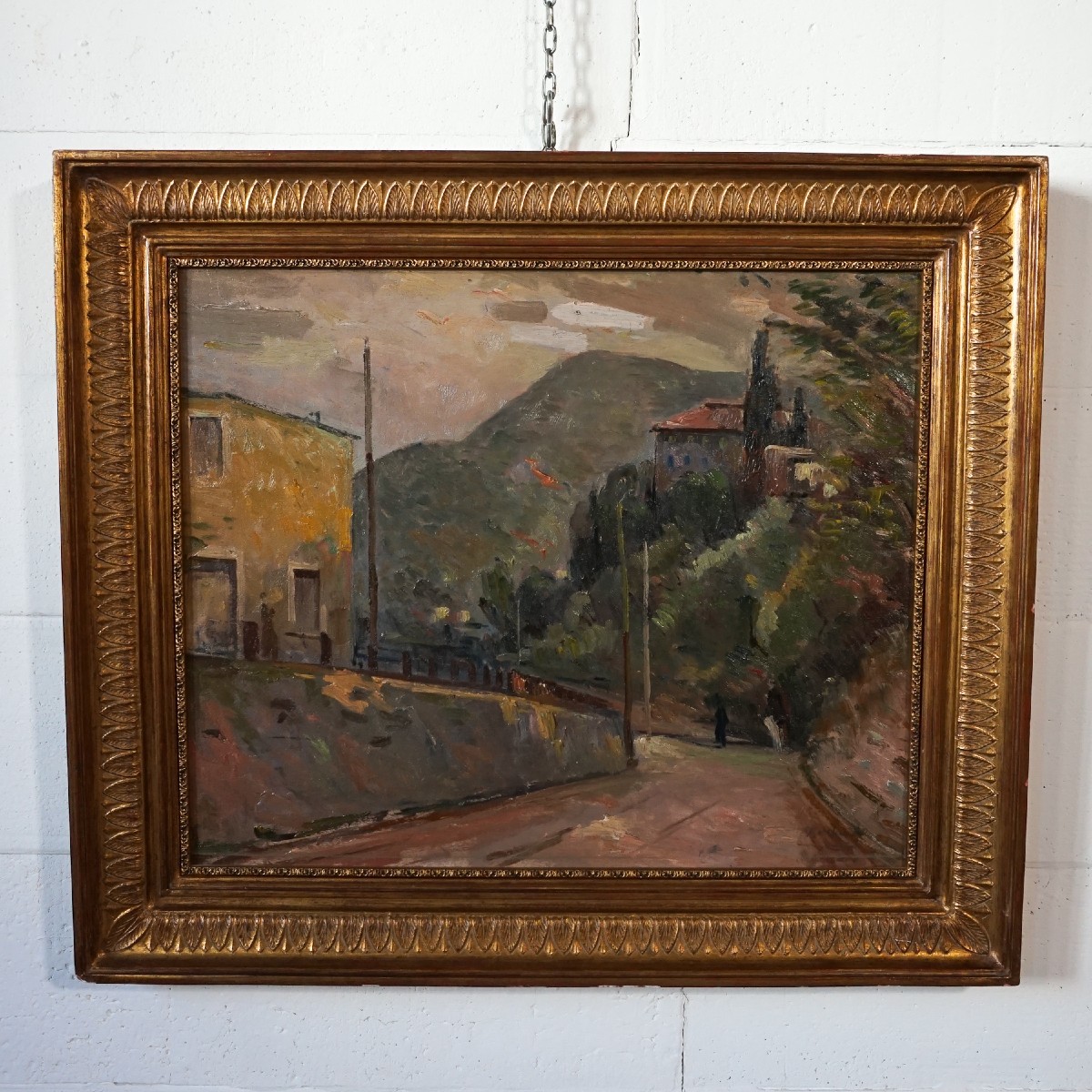 Quadro Doppio a Olio – Ettore Bocchini (1899–1970) – Paesaggi delle Colline Tosco-Romagnole