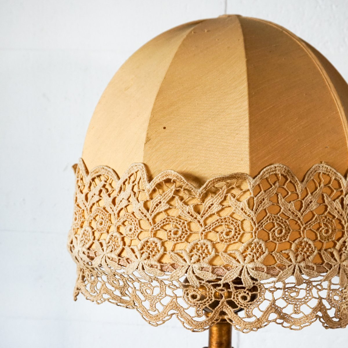 Lampada da Terra Ricavata da Candelabro in Legno Dorato – Italia, Inizio XX Secolo-photo-5