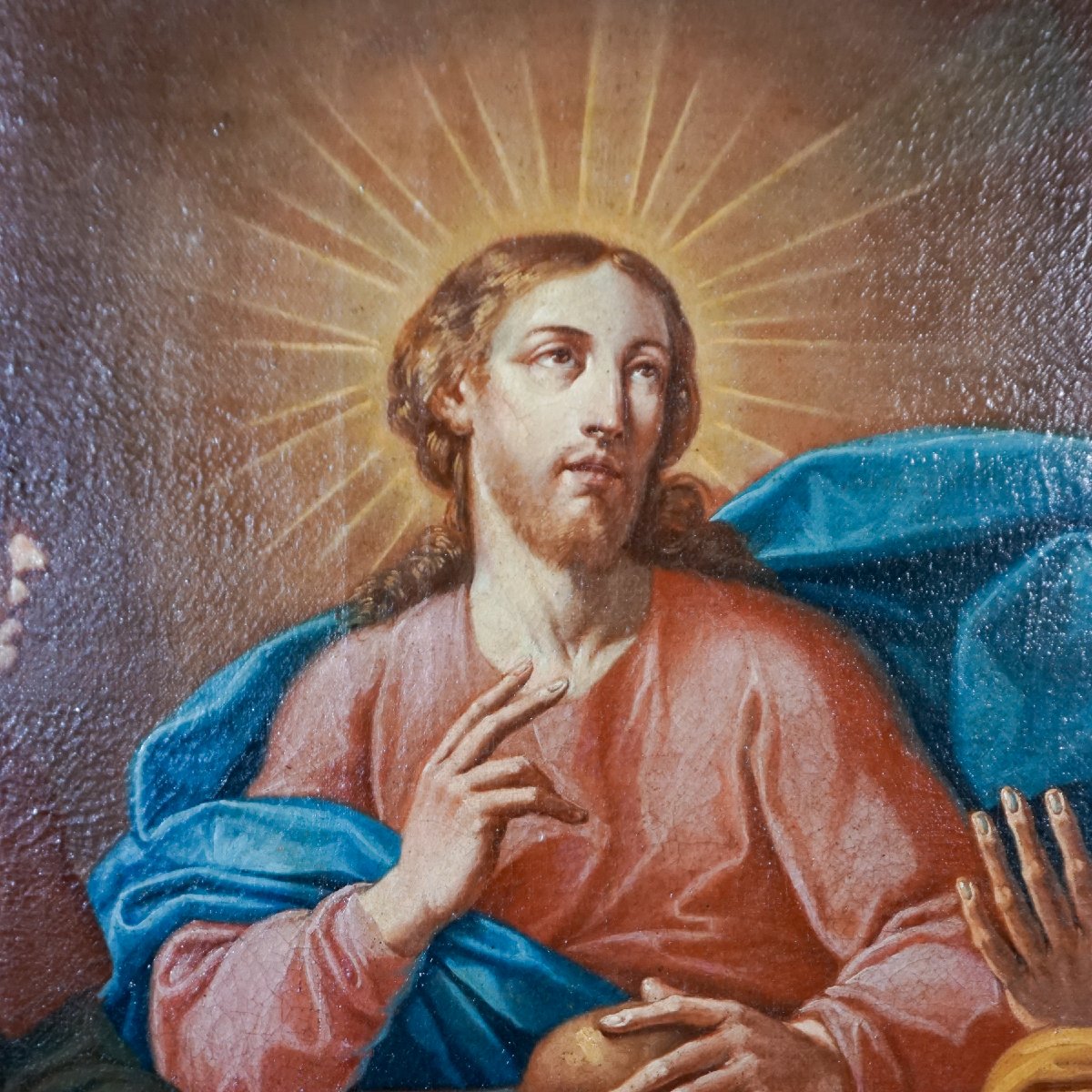 Grande Dipinto “Cena in Emmaus” – Olio su Tela, Scuola Italiana XVIII Secolo-photo-7