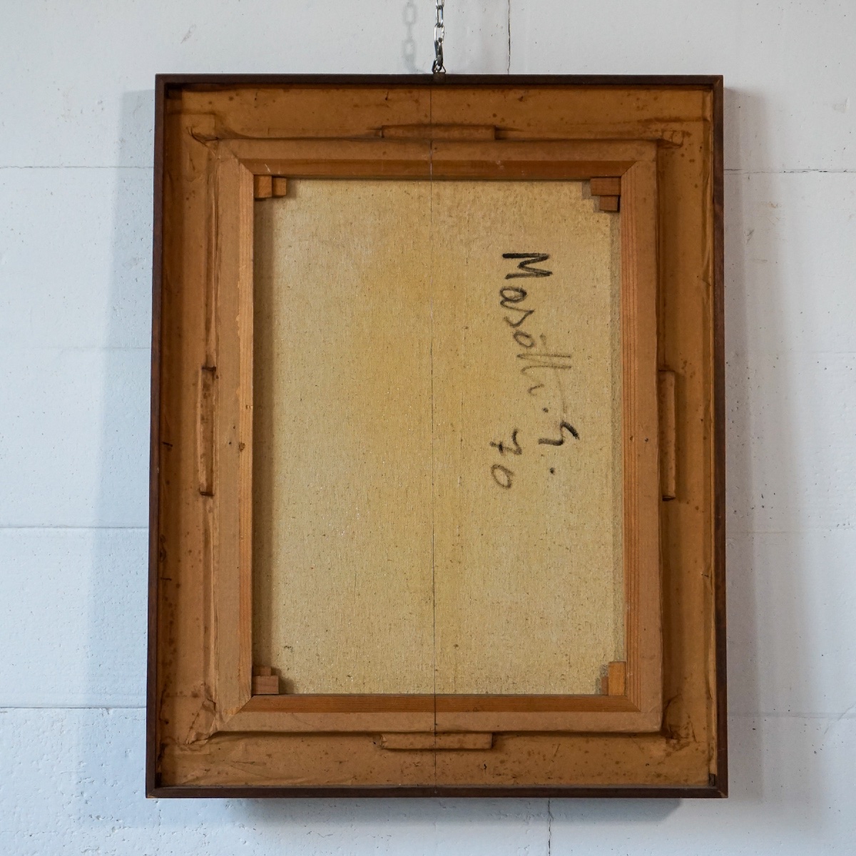 Scorcio di Borgo – Olio su tela firmato Giampaolo Masotti (1970)-photo-2