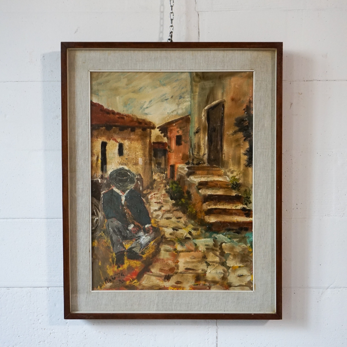 Scorcio di Borgo – Olio su tela firmato Giampaolo Masotti (1970)